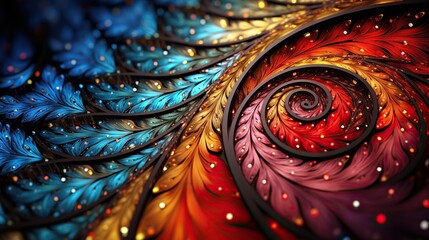 Canvas Print - A mesmerizing pattern of fractal designs  