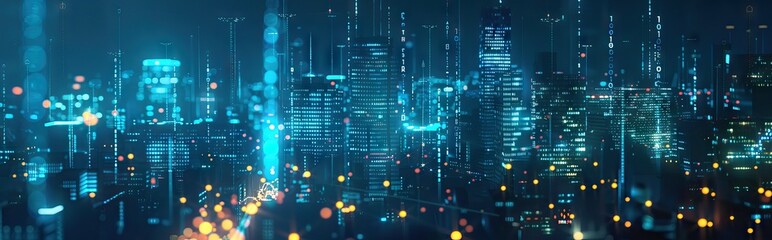 Wall Mural - Abstract Digital Background Science Technology Networks Big Data Link 3D . AI generated illustration