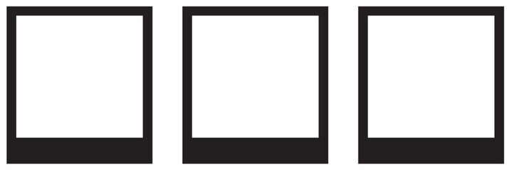 Blank photo booth strip template. Clipart image. isolated on white and black background. EPS 10