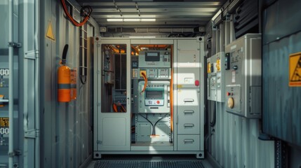 Poster - A room filled with various electronic equipment and devices