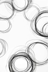 Poster - A simple design featuring a group of black and white circles on a white background, suitable for use in graphic designs, patterns, and illustrations