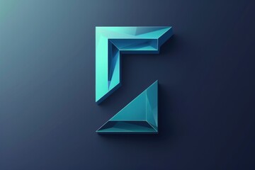 Poster - A blue z logo on a dark background