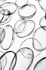 Poster - A collection of circular shapes in monochrome tones, ideal for use in abstract or minimalist designs