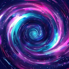 Wall Mural - background illustration neon galaxy 