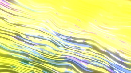 Poster - Colorful cyber shimmer with lines. Motion. Glitch effect with colorful background and shimmering lines. Bright lines move in glitch background