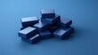 © BozStock - Abstract 3D rendering of a stack of blue rectangular blocks. The blocks are of different sizes and are stacked in a haphazard manner.