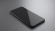 © BozStock - Black sleek smart phone on a dark background. The phone is at a slight angle, showing its side profile.