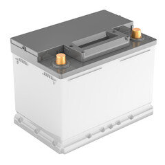 Poster - One Car Battery, 3D rendering isolated on transparent background