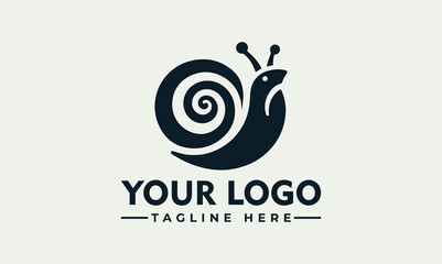 Wall Mural - Snail Vector Logo symbolize Perseverance, Adaptability, and the Beauty of Finding Your Own Pace A Timeless Design for Nature, Wellness, and Education Brands