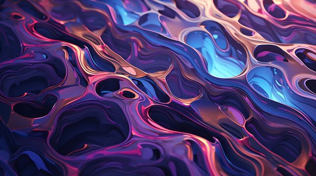 Abstract 3D rendering of a colorful and vibrant organic structure, resembling a close-up of a coral reef or a highly detailed alien landscape.