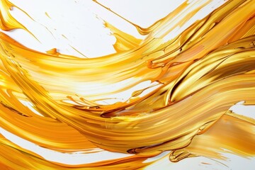 Wall Mural - Vivid Gold Paint Abstract Splash Art