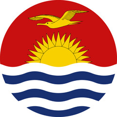 Wall Mural - Kiribati Flag Round Icon