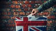 © Mandeep - British Election Campaign Sign with Brick Wall Background