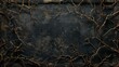 © BackgroundHolic - Blank dark gothic frame with dry branches edges, old worn black grunge style fantasy border, Halloween card poster horror backgrounds, medieval cinematic dramatic dark banner.