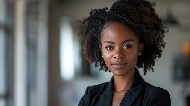 beautiful black woman businesswoman headshot portrait, business, career, success, entrepreneur, marketing, finance, technology, diversity in the workplace	