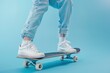 © Skyfe - Close-Up of Person Skateboarding, Modern Minimalist Photography