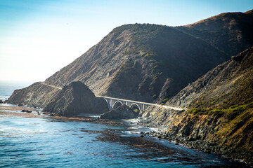 Wall Mural - Bridge along the California coast 