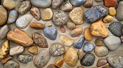 Sticker - Stone filled Background with Sand
