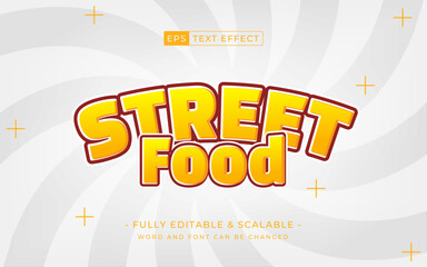 Poster - food editable text effect. fast food, street food, junk food text