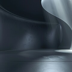 Poster - empty studio featuring a sleek abstract background with focused spotlight effect