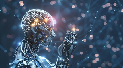 Poster - Ai technology Artificial Intelligence Let artificial intelligence help create what you want Future technology concept : Generative AI