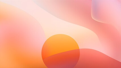 Wall Mural - A serene and soothing image featuring a blend of soft, light warm colorful gradients.