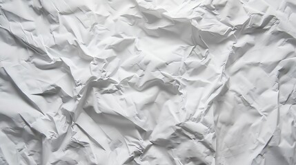 Poster - White Crumpled Paper Poster Texture Background : Generative AI
