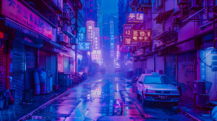 Naklejka na meble purple and blue light technology