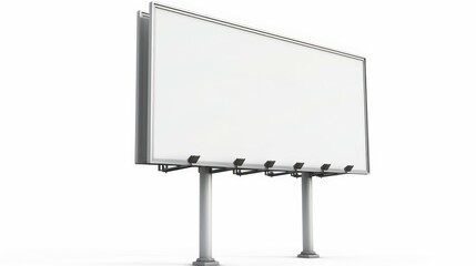 Poster - A large white billboard with a black border, mockup advertising space