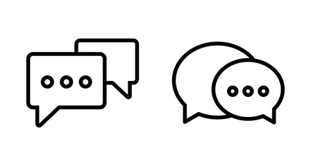 Poster - Chat icon vector isolated on white background. Chat vector icon. Speech bubble. message. contact us