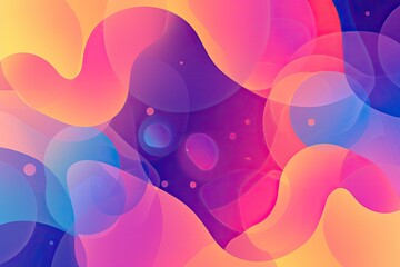 Fototapete - a colorful background with bubbles, an abstract vector background with gradient colors