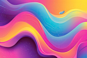 Poster - a colorful background with bubbles, an abstract vector background with gradient colors
