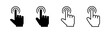 © AAVAA - Hand click icon set. pointer icon vector. hand cursor icon vector