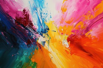 Aufkleber - a painting with a colorful background, Photograph a collection of vibrant abstract paintings