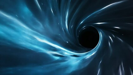 Sticker - Abstract Black Hole in Deep Space with Ai generated.
