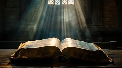 An open Bible with rays of light emanating from it, symbolizing the clarity and enlightenment that comes through reading God's word. The dark background emphasizes the illumination coming from an