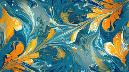 Wall Mural - turkish ebru water marbling art paper