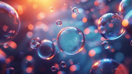 A colorful image of many small bubbles floating in the air