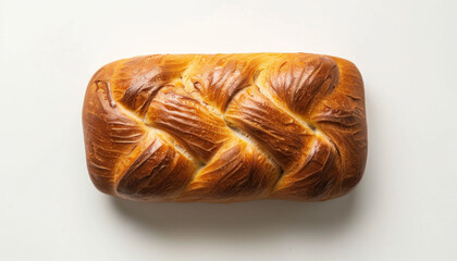 Freshly baked bread loaf top view