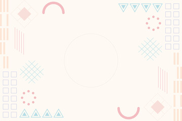 Flat geometric shape vector element background template