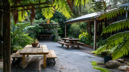 Wall Mural - Fresh kiwi and green leaves on the table. Rustic style. Fruits. Top view. Free space for text. 