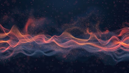 Wall Mural - an abstract wave pattern with sparks on it