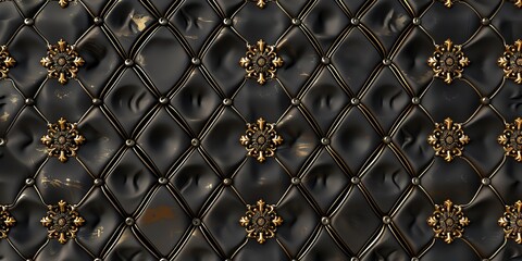 Sticker - luxury black and gold metal background, pattern, texture, chocolate, seamless, design, vector, wallpaper, tile, illustration, wall, square, bar, geometric, decoration, brown, art, 3:1 , BLACK, GOLD