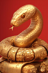 Happy New Year of the Snake according to the Chinese calendar 2025 year of the snake. Background with snake