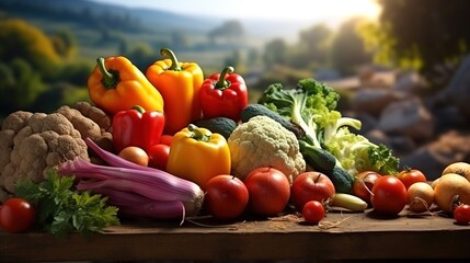 Canvas Print - vegetables and fruits