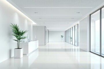 Poster - Simple and uncluttered business environment with minimalistic decor.