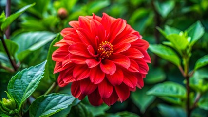 Wall Mural - Close-Up of a Blooming  Flower with Vibrant Petals and Detailed Texture. Stunning Floral Image Capturing the Beauty and Brightness of Nature in Full Bloom.