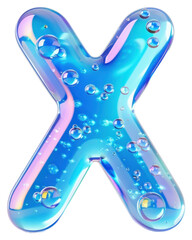 Canvas Print - PNG Letter X shape blue white background.