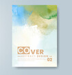 © REZI - Cards with watercolor background. Design for your cover, date, postcard, banner, logo.