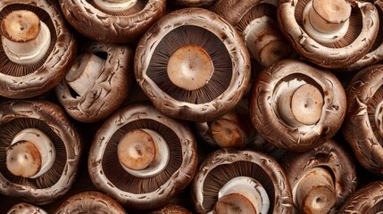background texture of portobello mushrooms